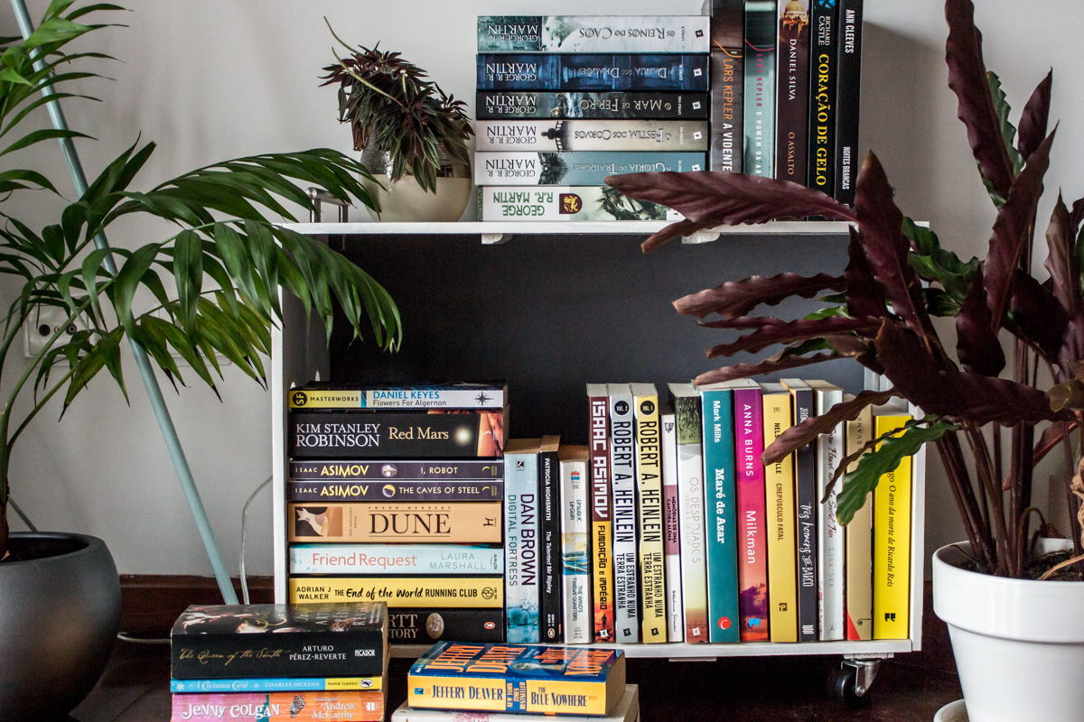 Multiple stacks of books from my TBR.