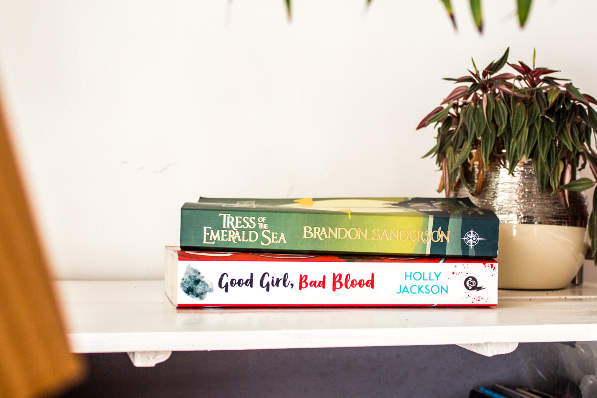 Stack of two books on a table.